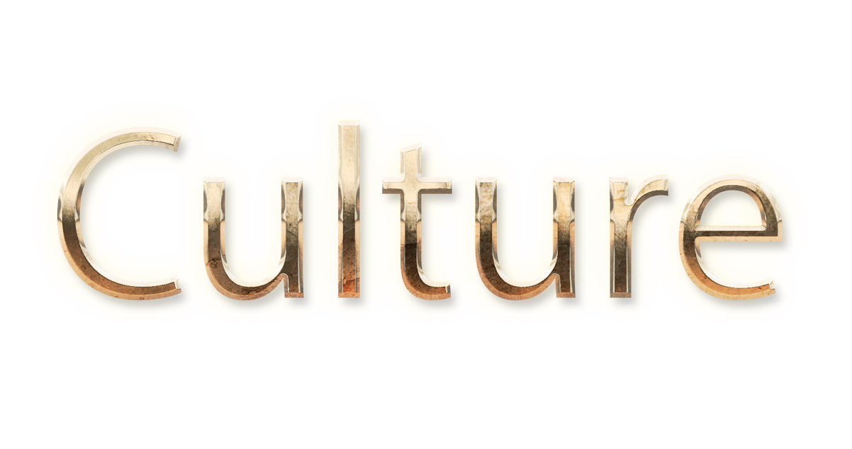 WORD CULTURE gold text typography PNG images free